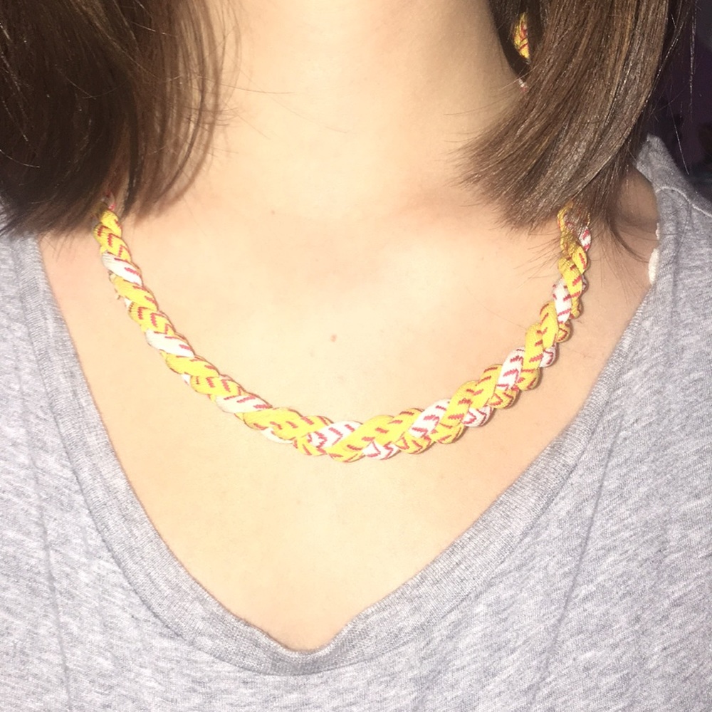 Braided Titanium Softball Necklace